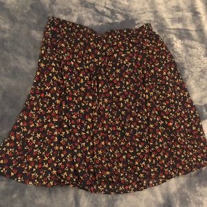 High waisted floral skirt